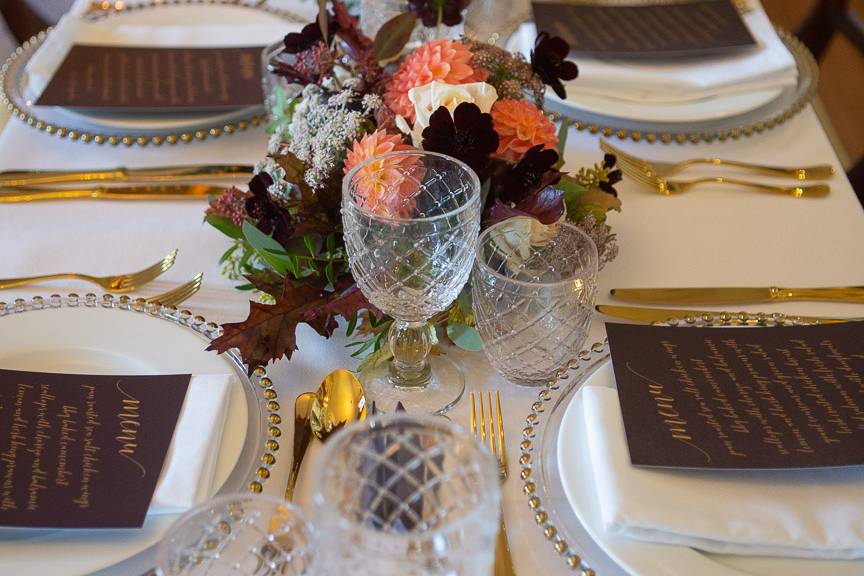 Autumn top table flowers