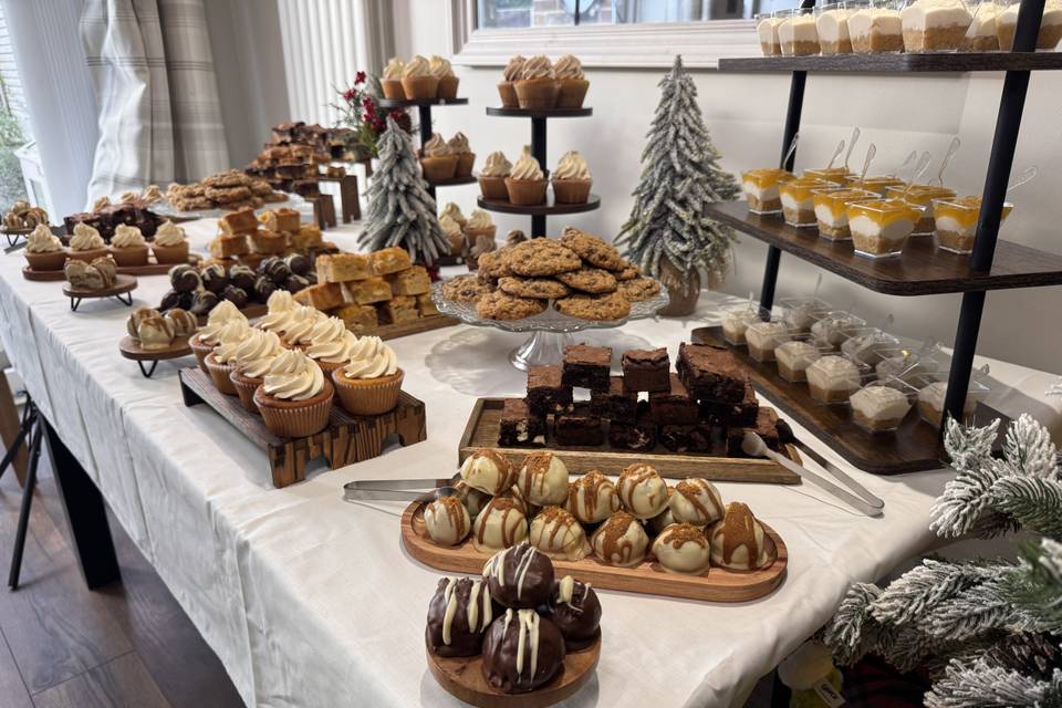Christmas dessert table