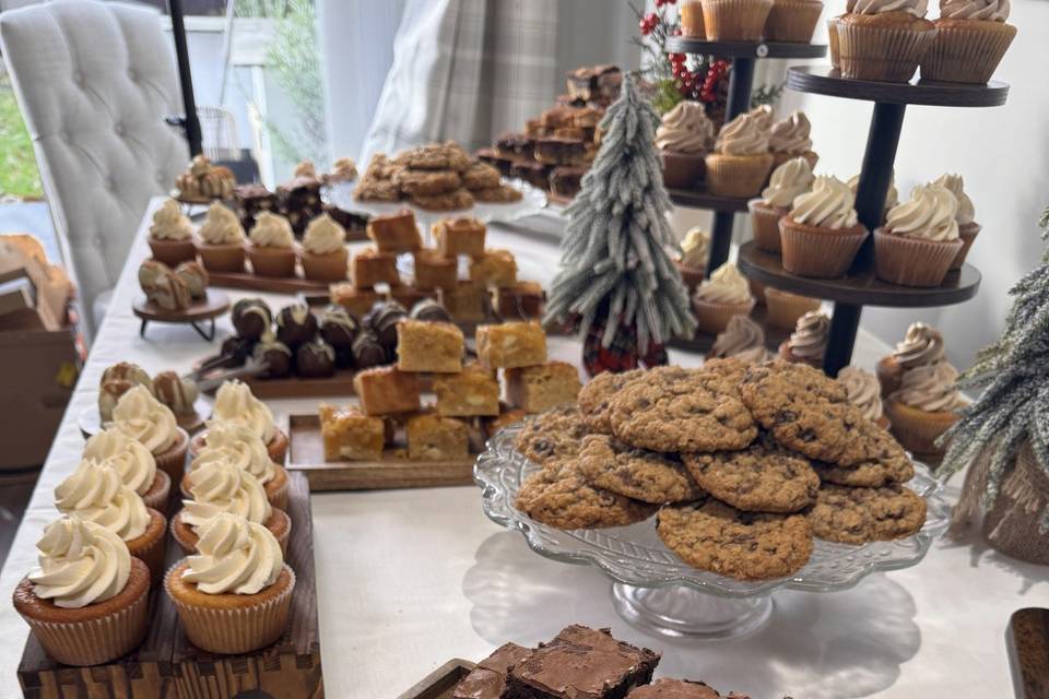 Christmas dessert table