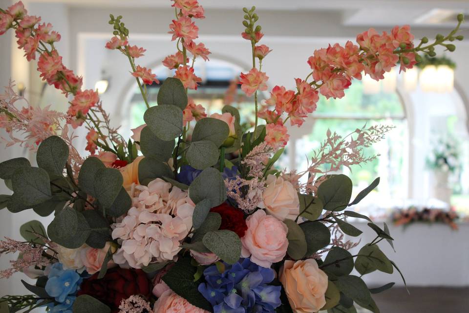 Silk floral centrepiece