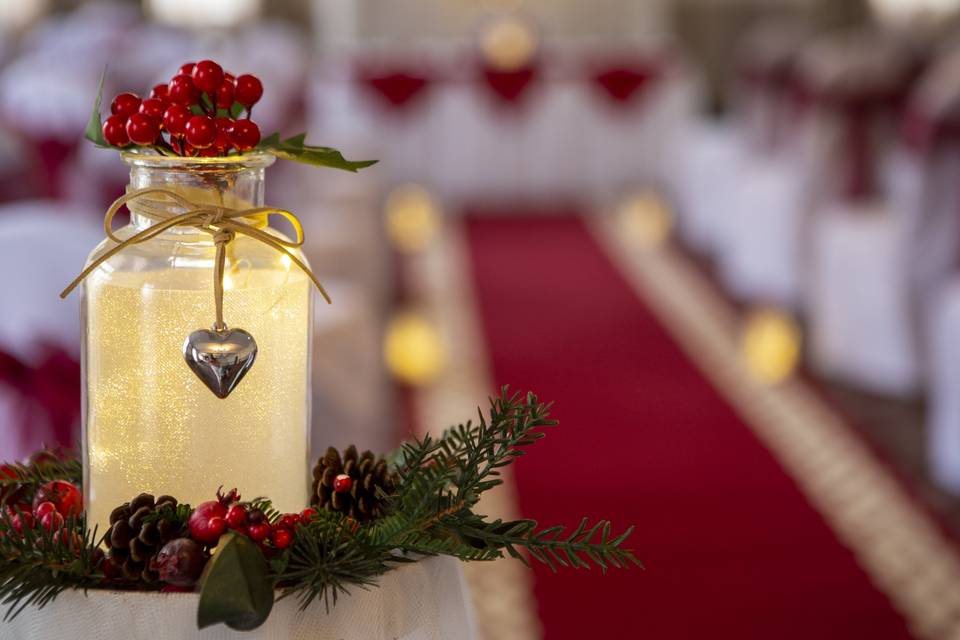 Winter Wedding Aisle Detail