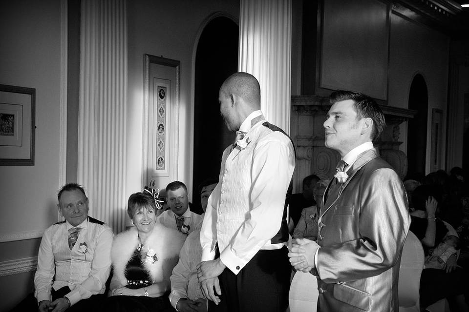 Groom waiting