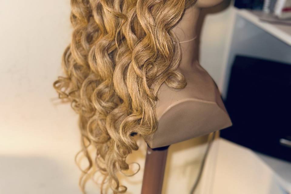 Centre wavy updo