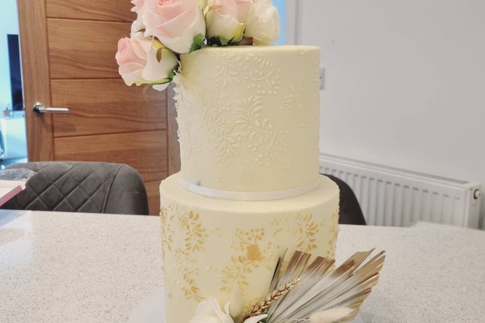 2 tier in buttercream