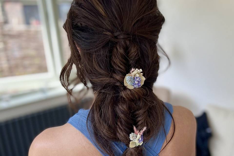 Boho wedding hair