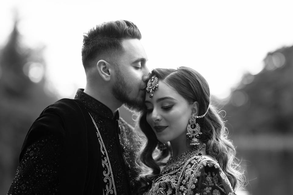 Baraat b&w portrait