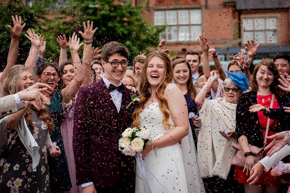 Fun confetti photo