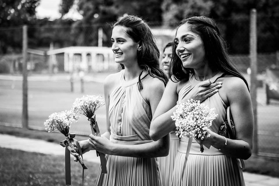 Speechless bridesmaid