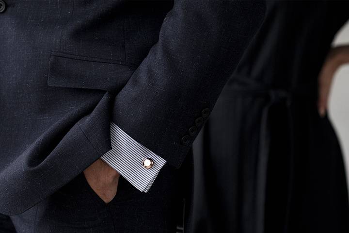 Rose gold cufflinks