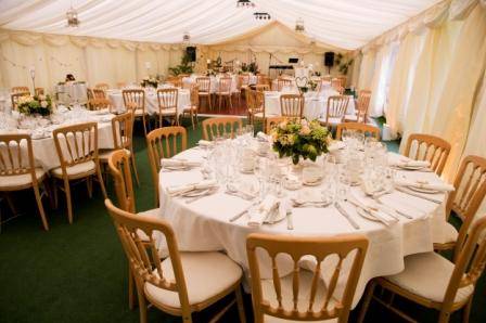 Wedding in marquee
