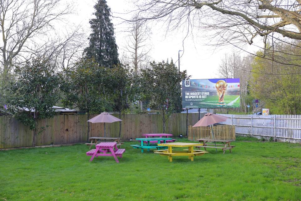 Garden with Big Screen