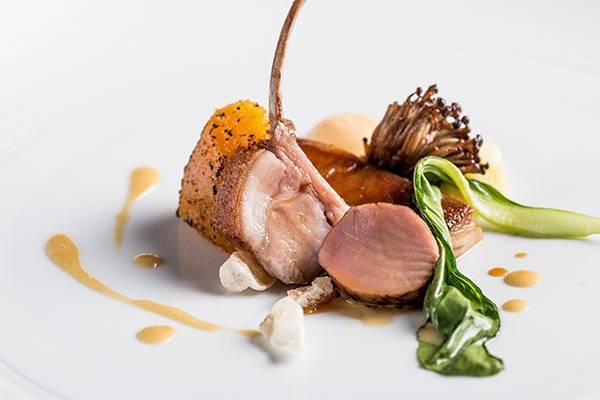 Two michelin star food at Gidleigh Park