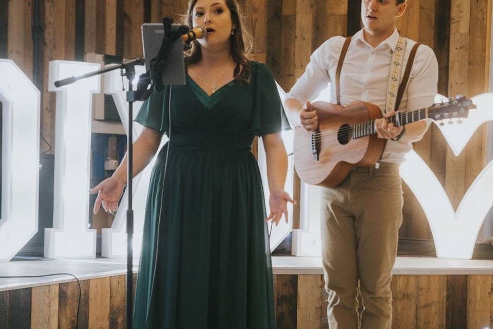 Bridemaids singing