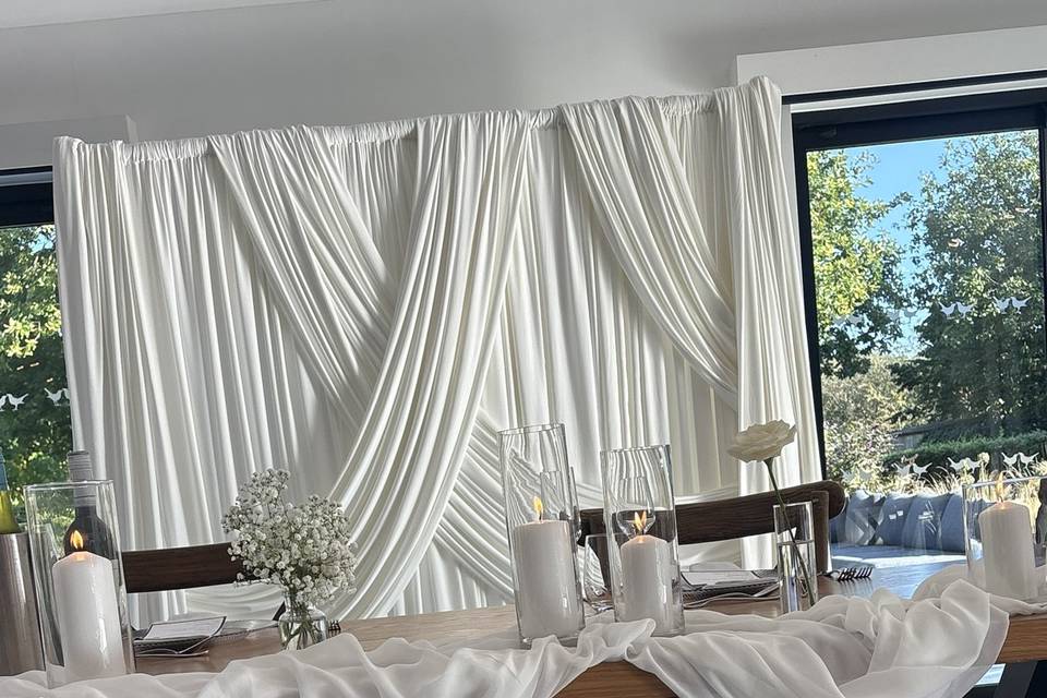 Draping - top table styling
