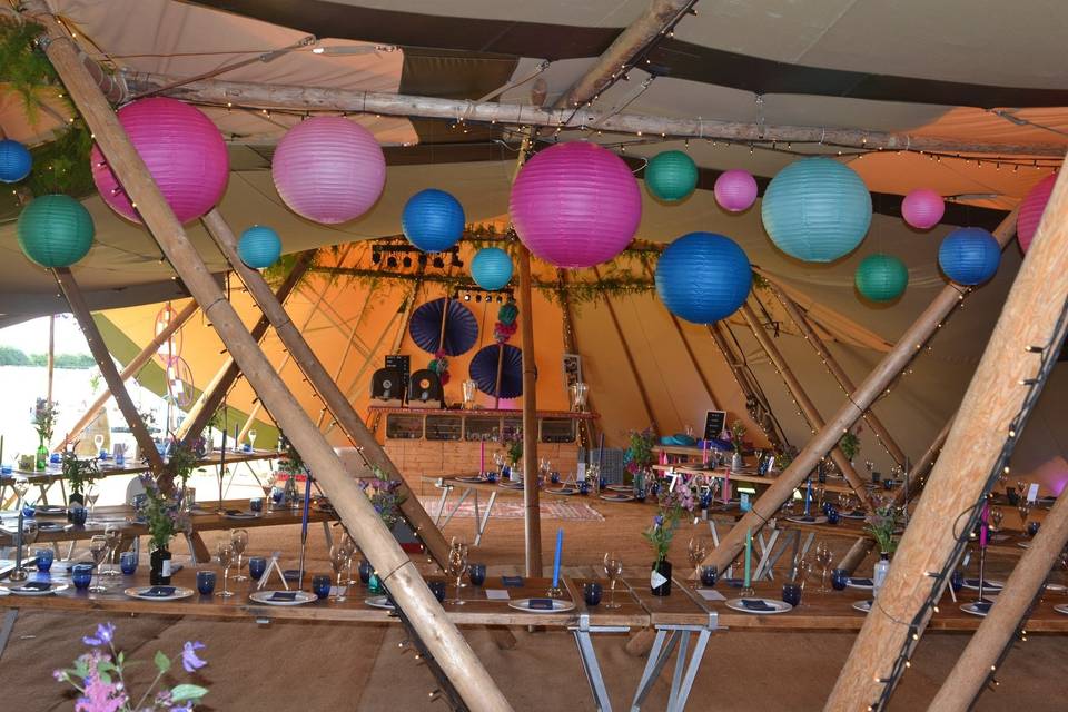 Tipi with Lanterns