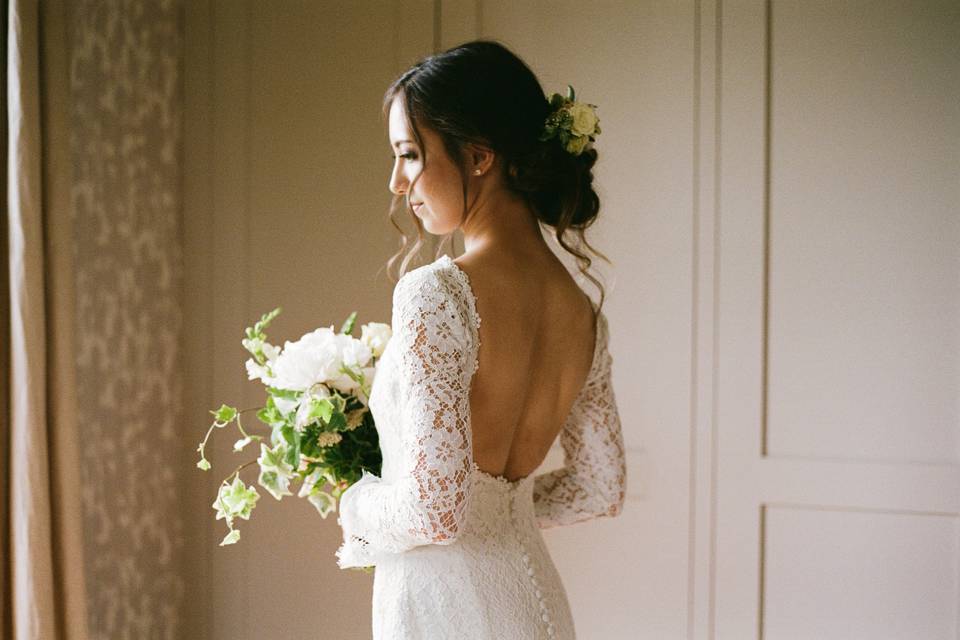 Bride from the back