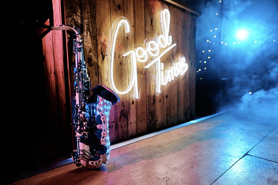 Saxophone and neon