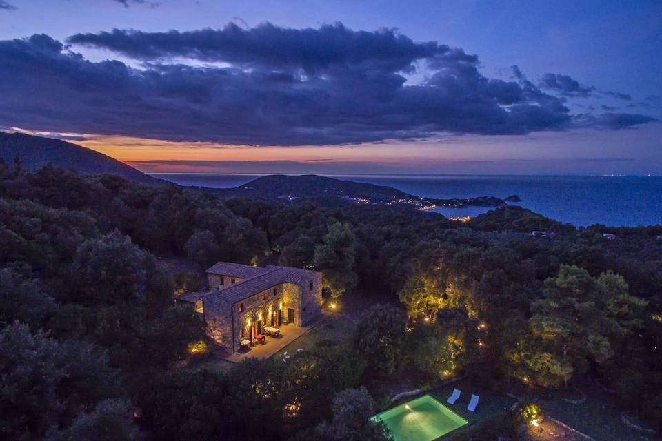 After sunset panoramic view