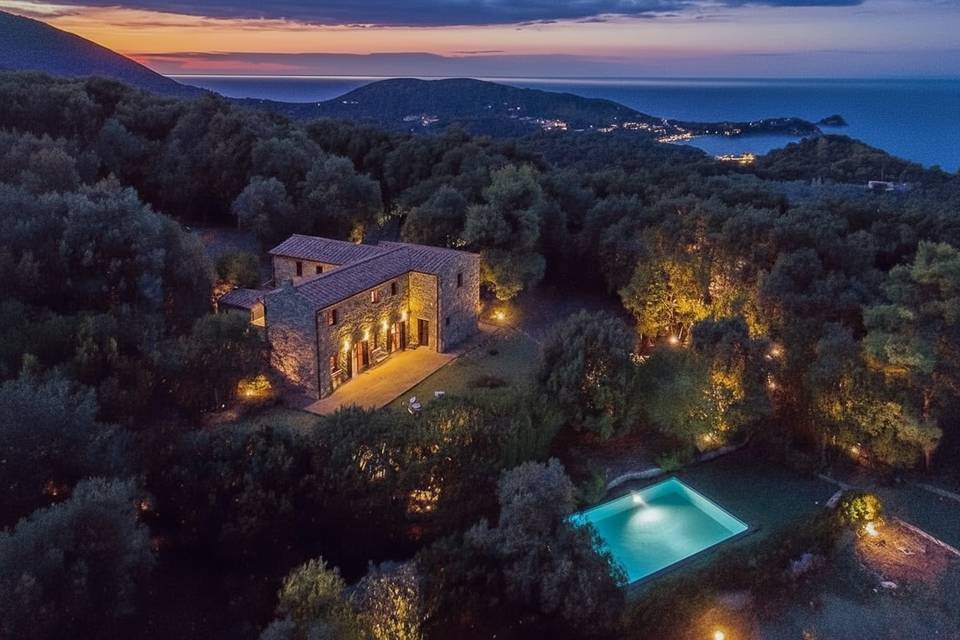 Panoramic view of the Villa