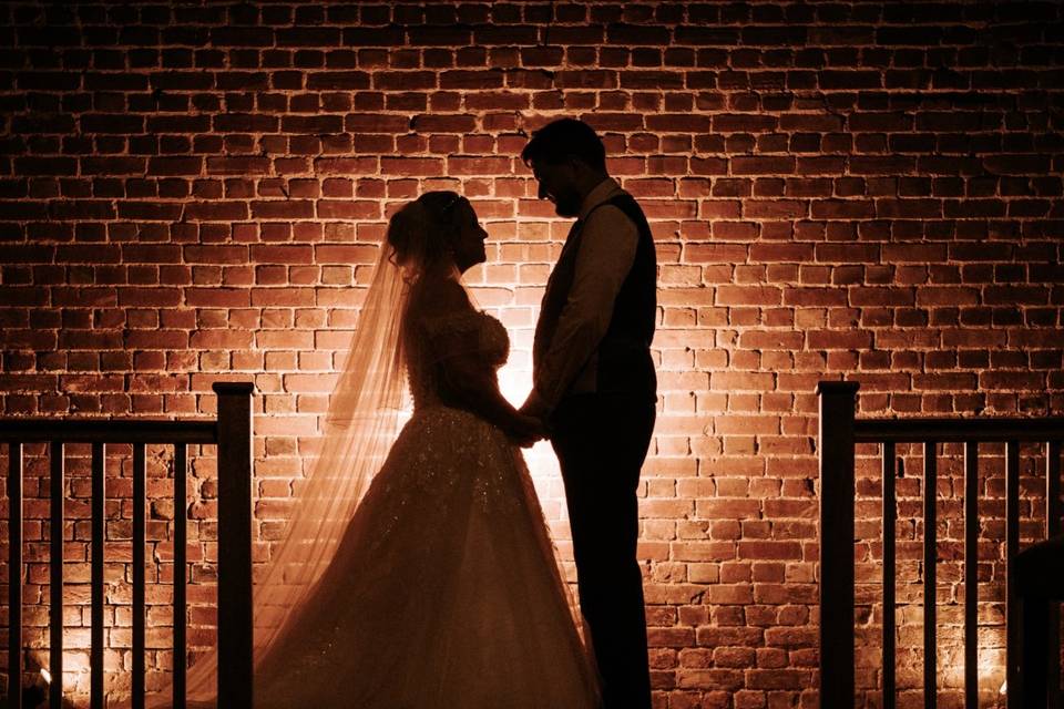 Backlit couple