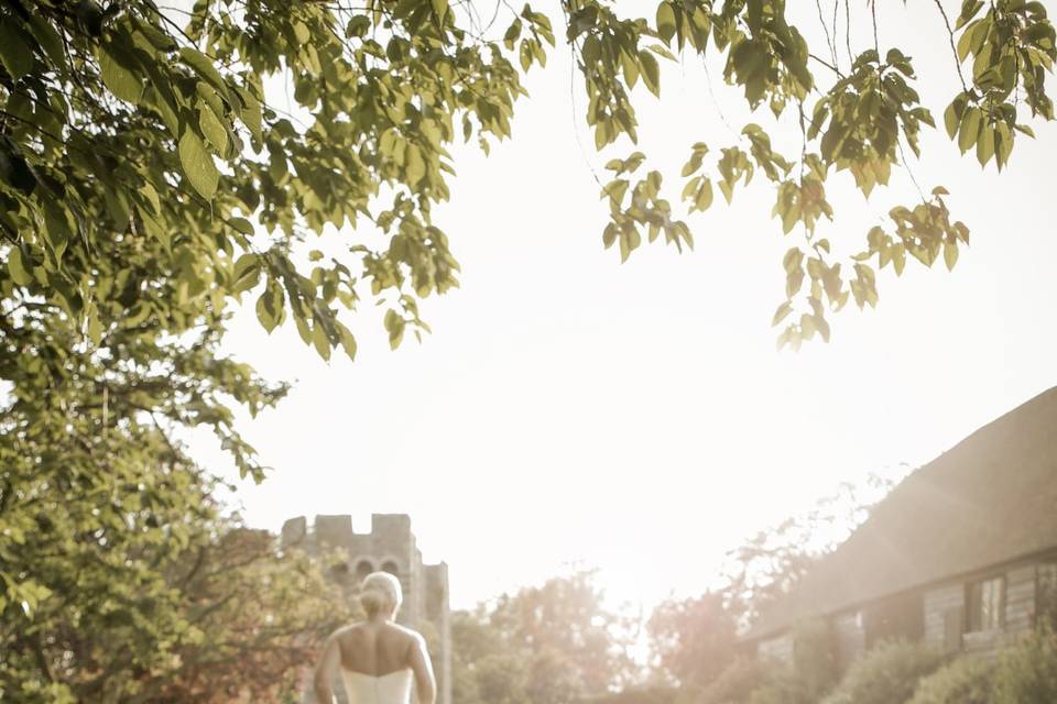 Bride in sun
