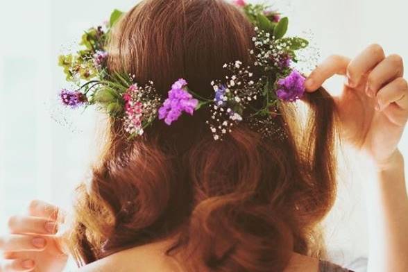 Romantic floral crown