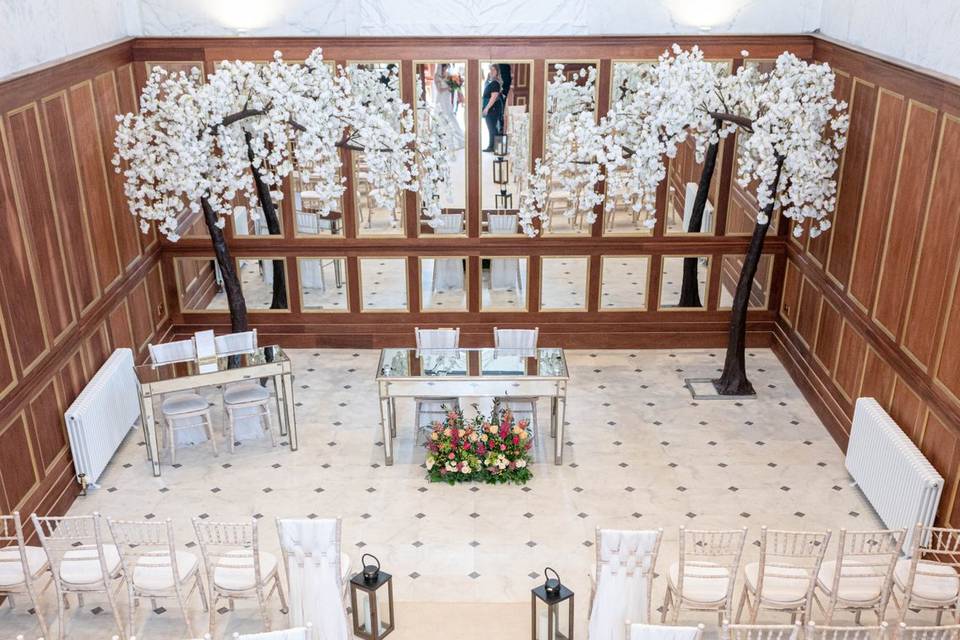 Aisle dressing at bourton hall