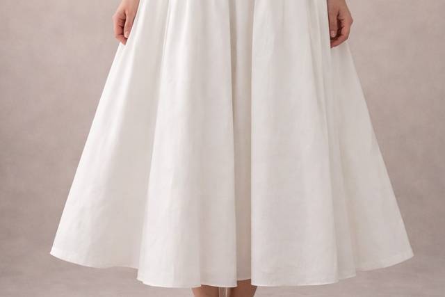 Minimal V-Neck Gown