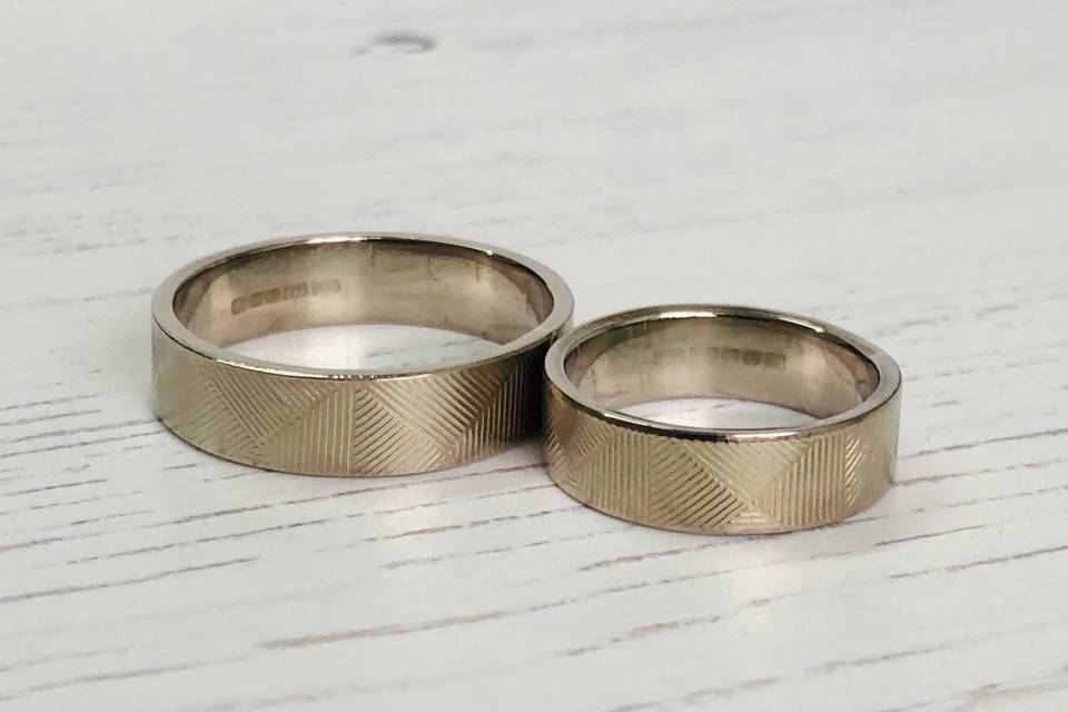 Unique Pattern Wedding Bands