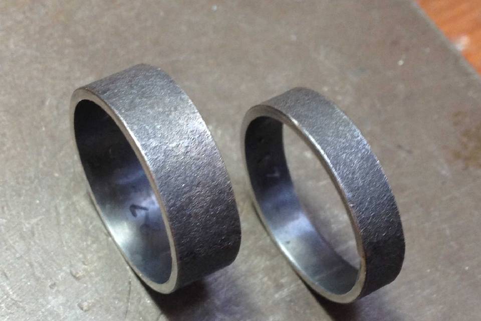 Oxidised Silver Wedding Rings