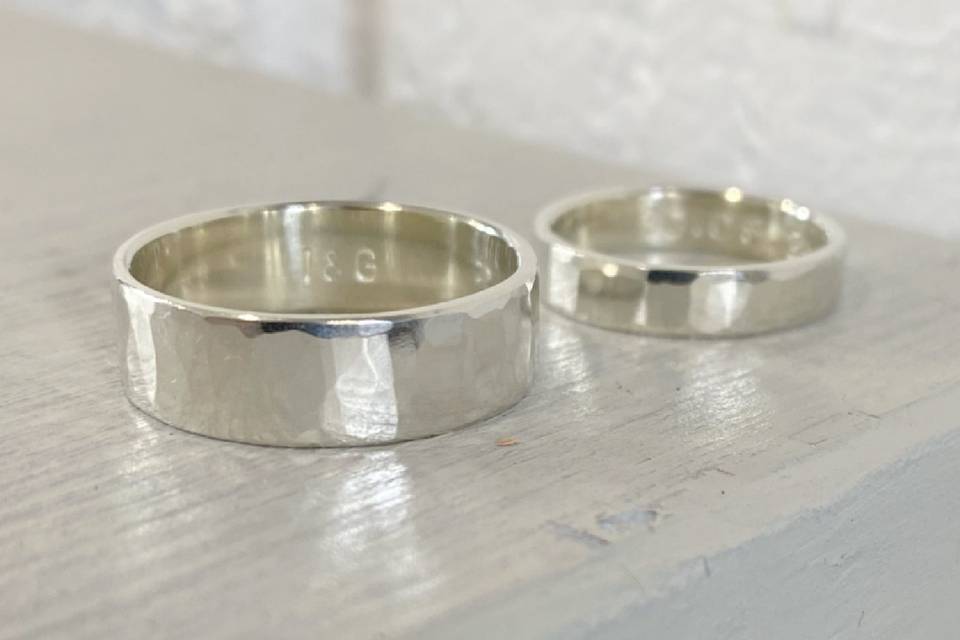 Hammered Wedding Rings