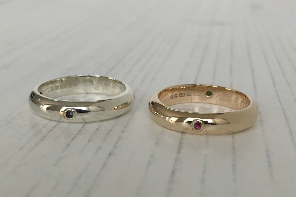 Birthstone Wedding Rings