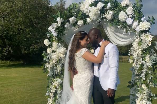 Ceremony floral arch