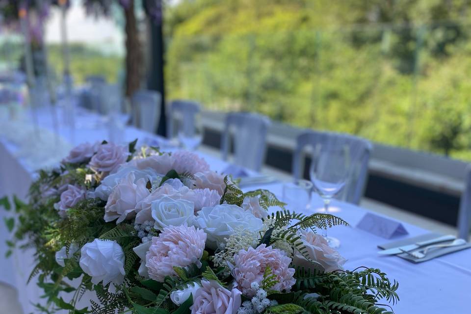 Bride and groom table