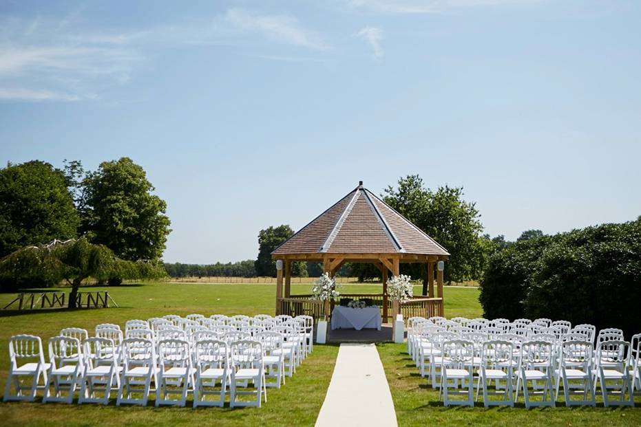 Beautiful outdoor ceremony - Chilston Park Hotel 76