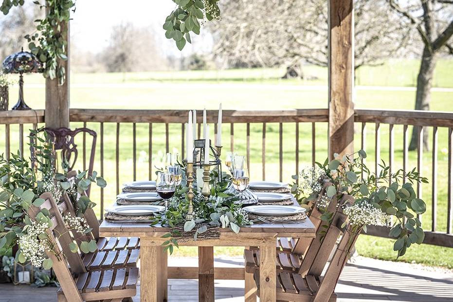 Outdoor seating area - Chilston Park