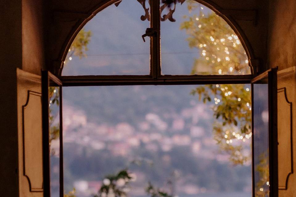 Wedding dinner with a view