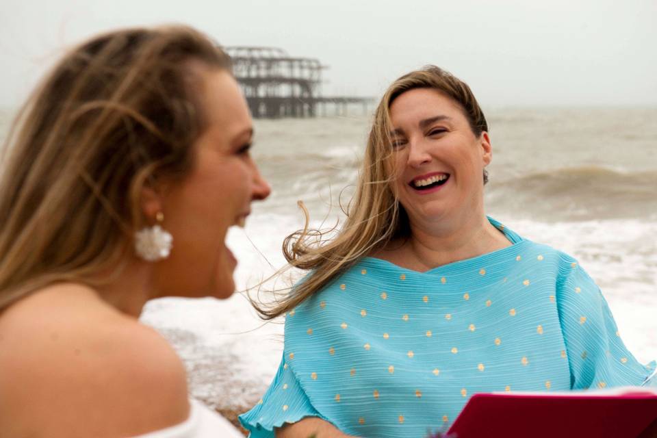 Hannah laughing