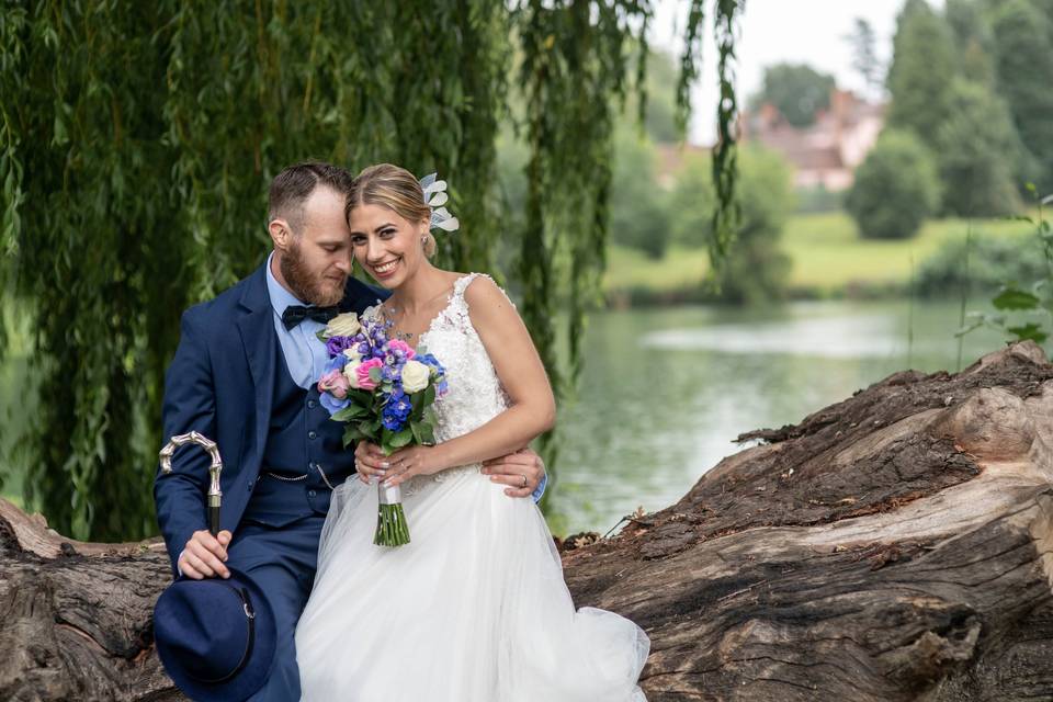 Couple seated together