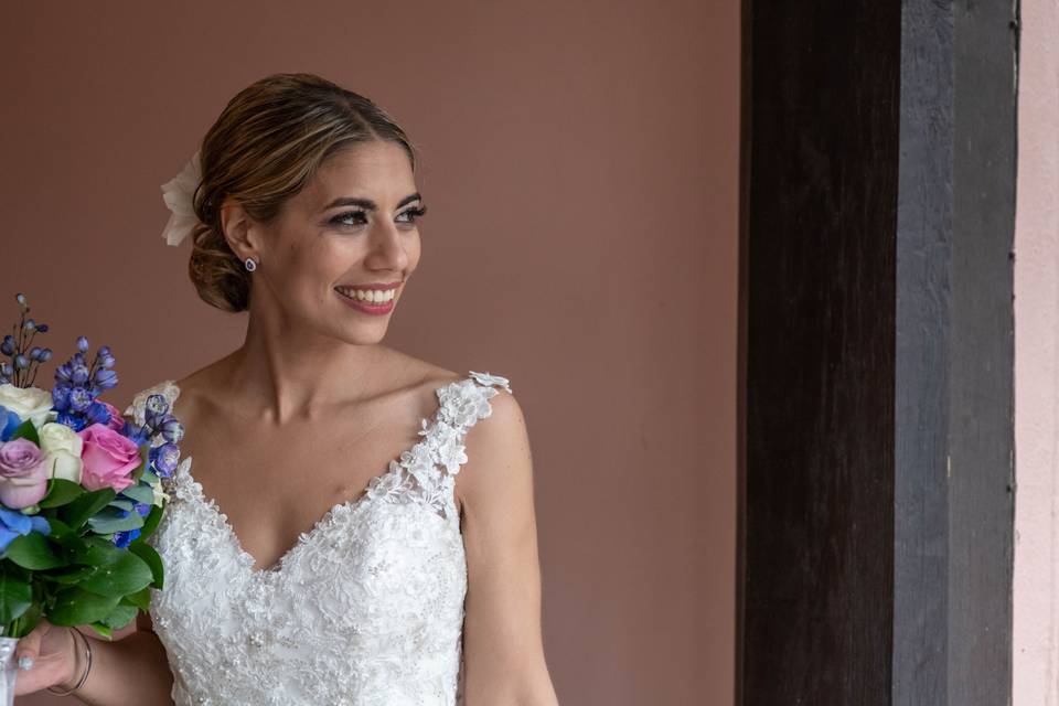 Smiling bride