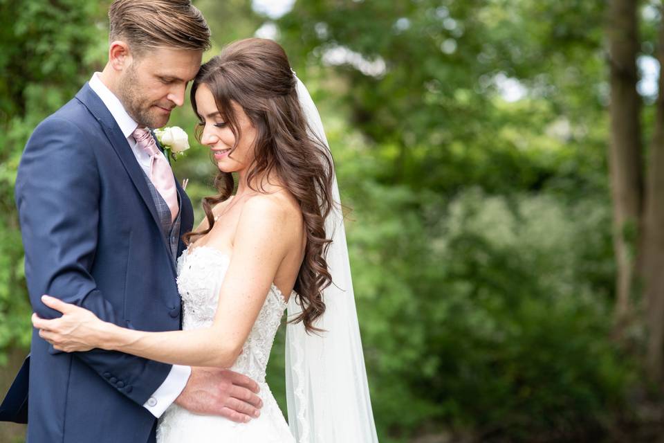 The bride and groom