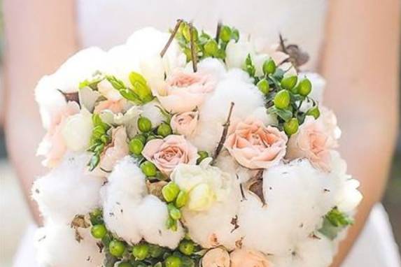 Foam and artificial flowers