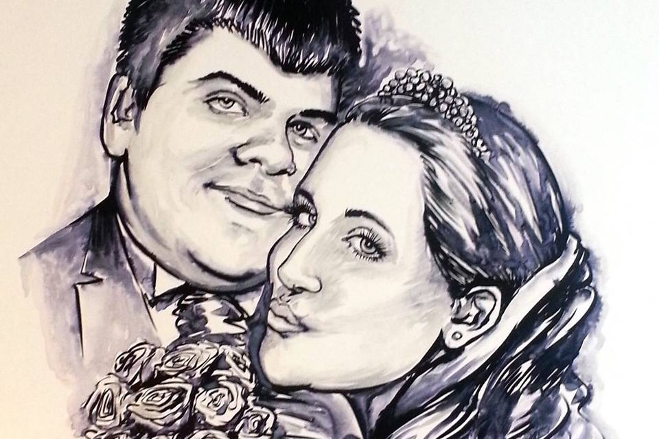 Wedding caricatures - Hire a t