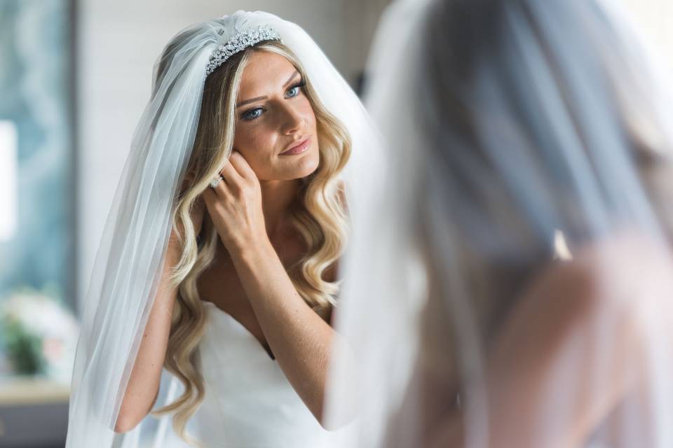 Bride getting ready.