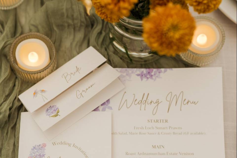 Wedding stationary