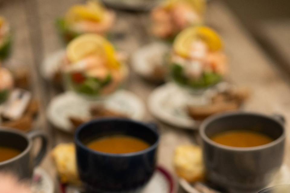 Catering by local businesses