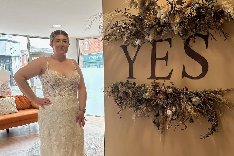 Celebrate with our YES sign