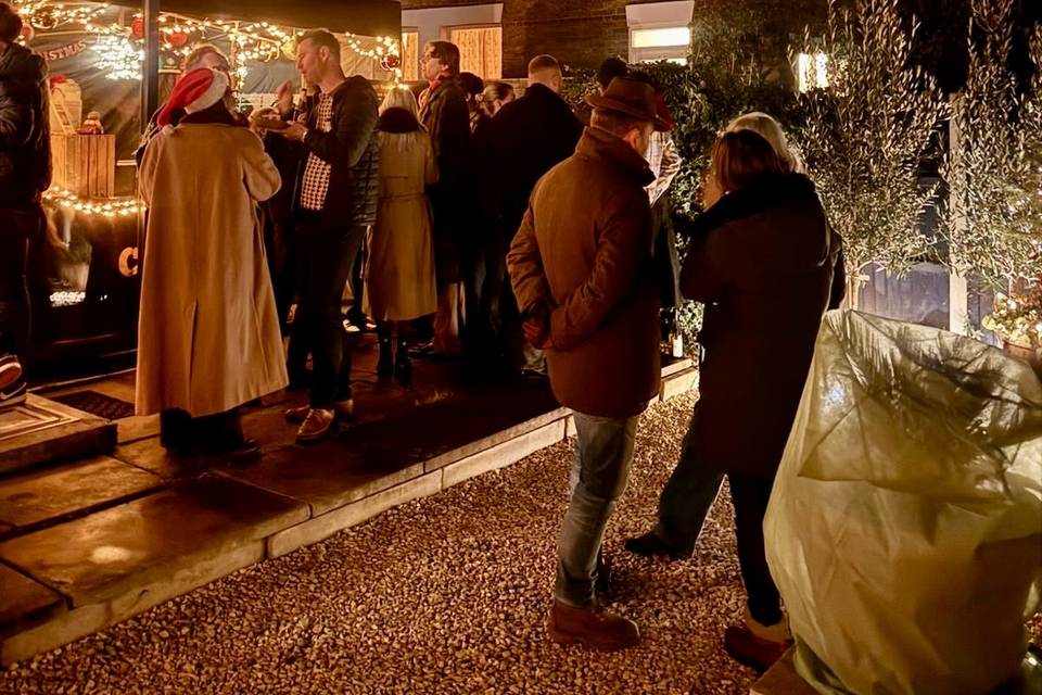 Serving toasties at an event