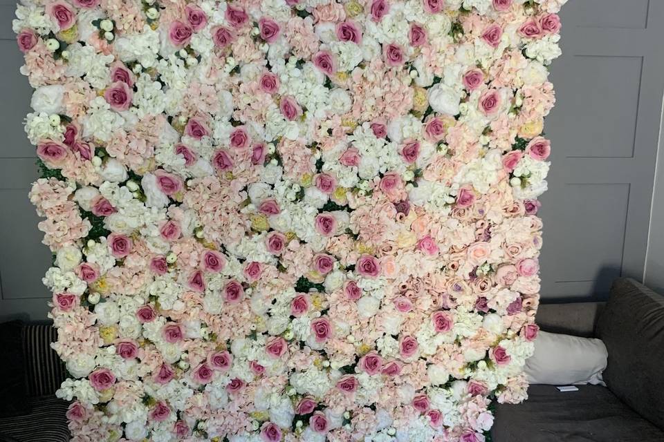 Flower wall hire at home
