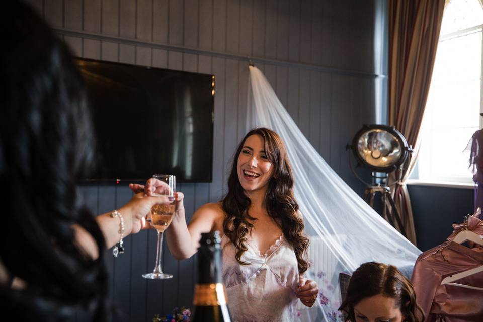 Wedding shot at Alnwick Garden